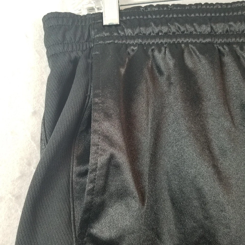 AND1 Shorts Mens XL Black Athletic Basketball Mesh Drawstring 11 Inseam